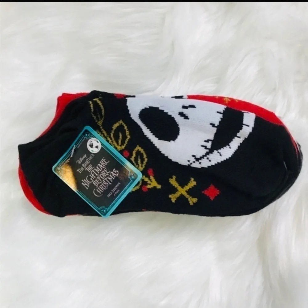 Disney Socks 6 Pair A Nightmare Before Christmas No Show Low Style Athletic